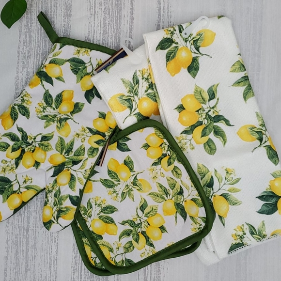 5Pc- Kitchen Set Lemon NWT - Picture 2 of 8